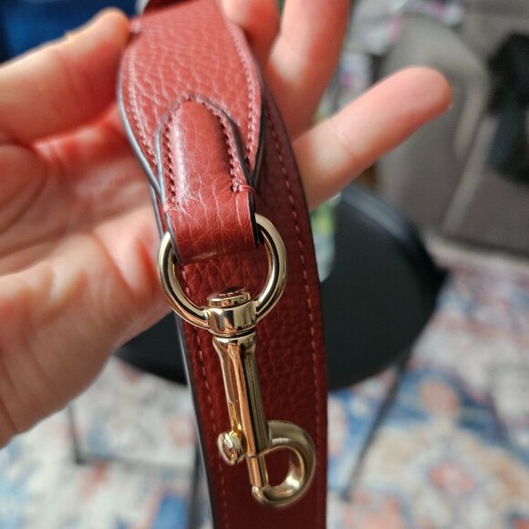 Coach Crossbody Leather Adjustable Strap in rust color - Picture 4 of 4